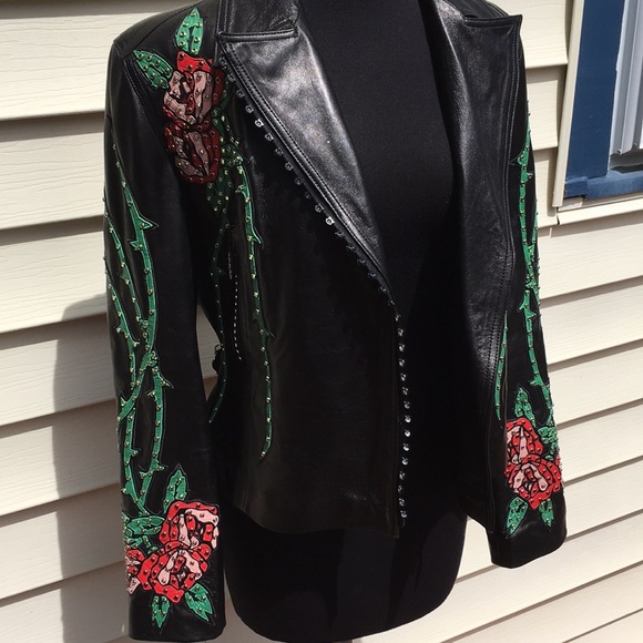 RARE Kippy Motorcycle custom biker leather jacket - Picture 4 of 8